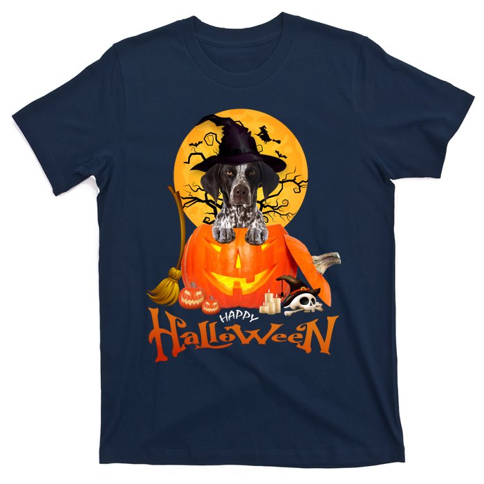 Funny GS Pointer Dog Spooky Halloween T-Shirt