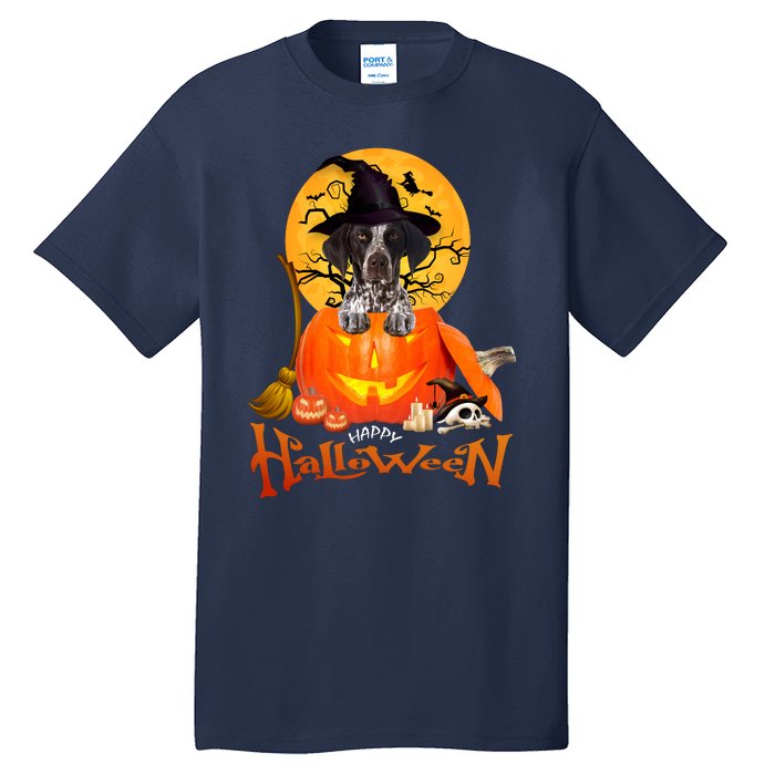 Funny GS Pointer Dog Spooky Halloween Tall T-Shirt