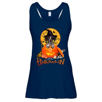 Funny GS Pointer Dog Spooky Halloween Ladies Essential Flowy Tank