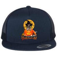 Funny GS Pointer Dog Spooky Halloween Flat Bill Trucker Hat