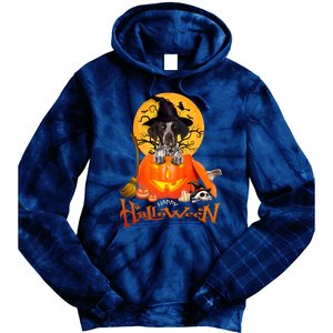 Funny GS Pointer Dog Spooky Halloween Tie Dye Hoodie