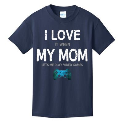 Funny Gamer Quote I Love Mom Video Games Gaming Boys Teen Kids T-Shirt