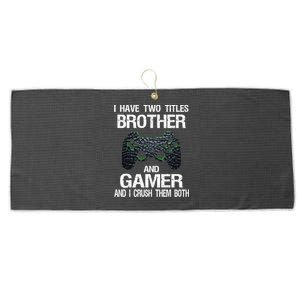 Funny Gamer Quote Video Games Gaming Brother Teen Gift Large Microfiber Waffle Golf Towel