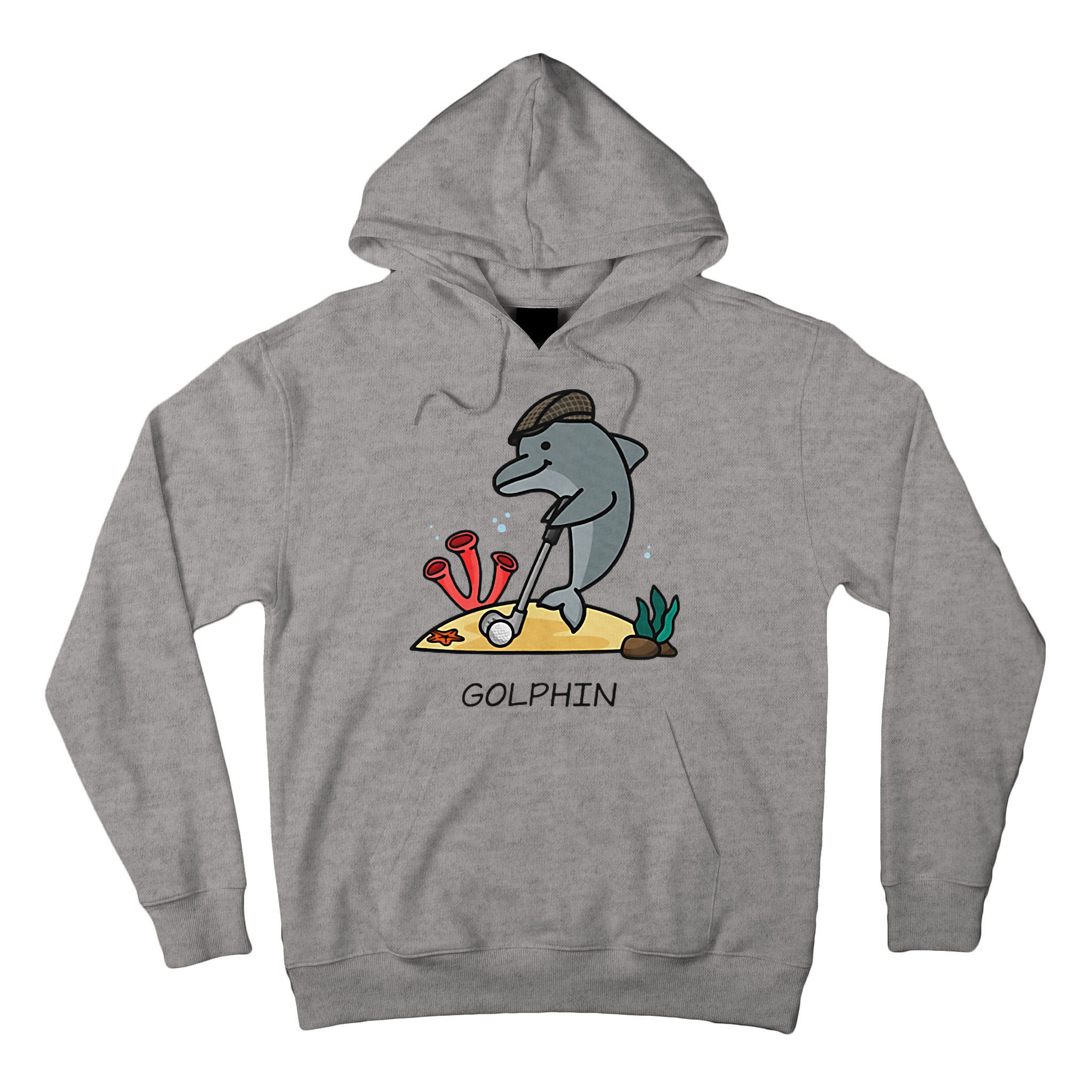 Funny Golphin Quote Golf Cool Dolphin Tall Hoodie