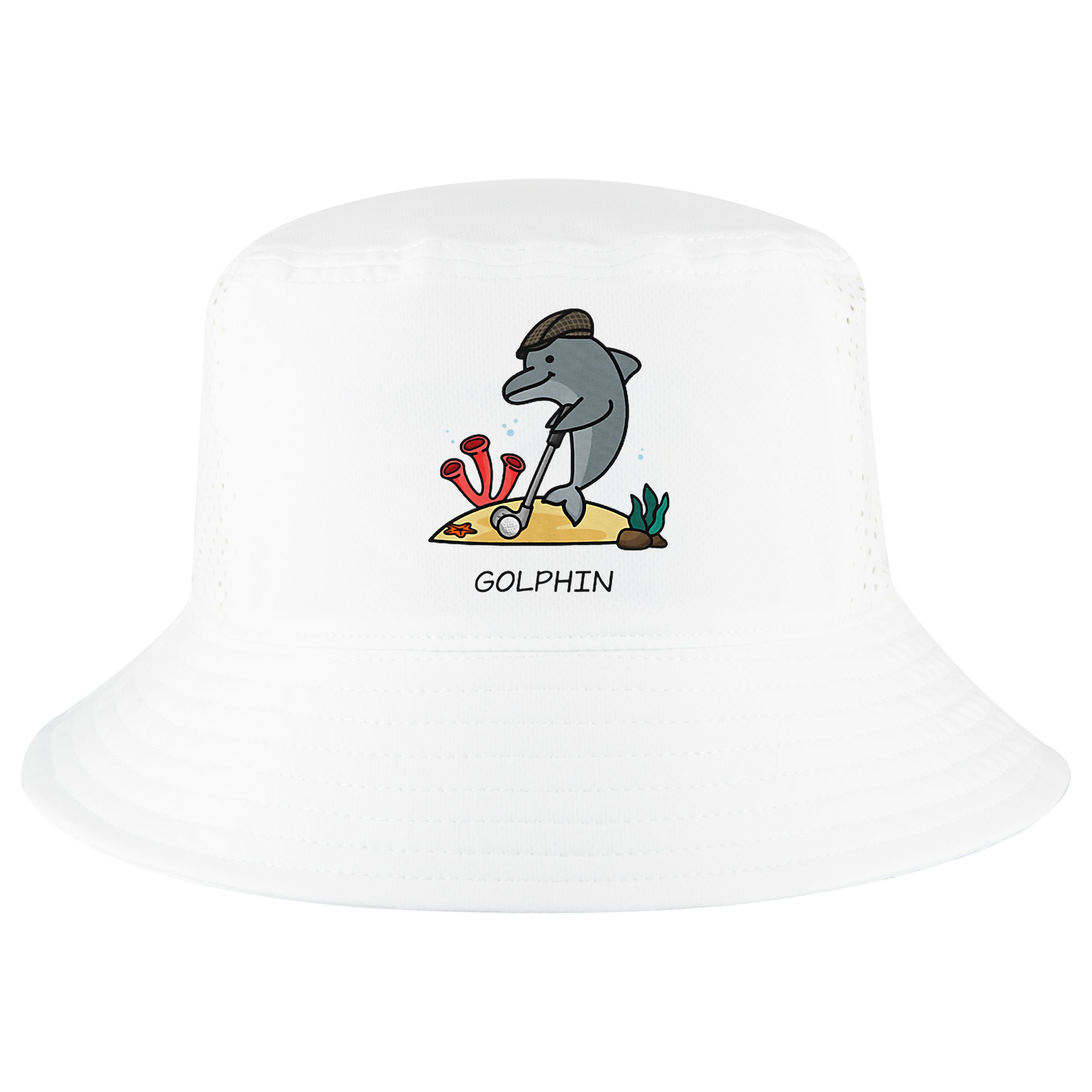 Funny Golphin Quote Golf Cool Dolphin Cool Comfort Performance Bucket Hat