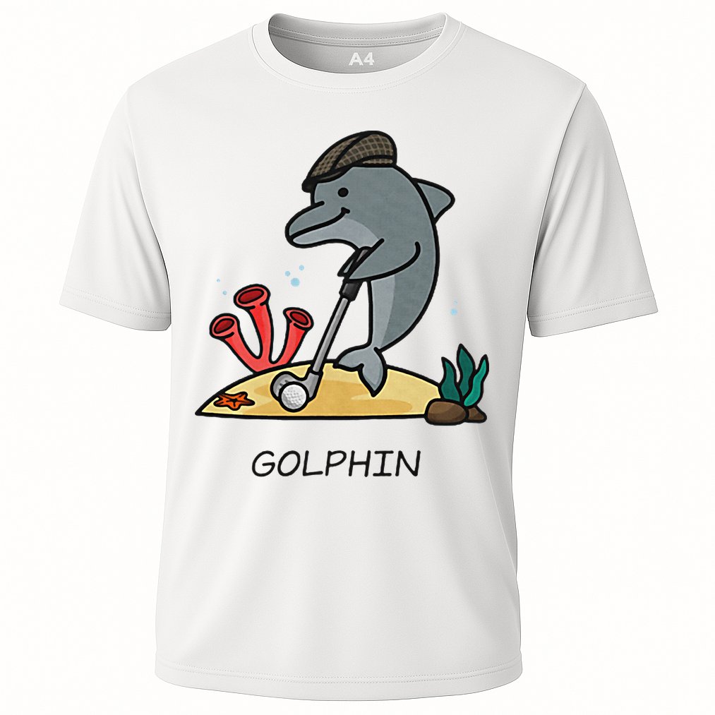 Funny Golphin Quote Golf Cool Dolphin Performance Shirt