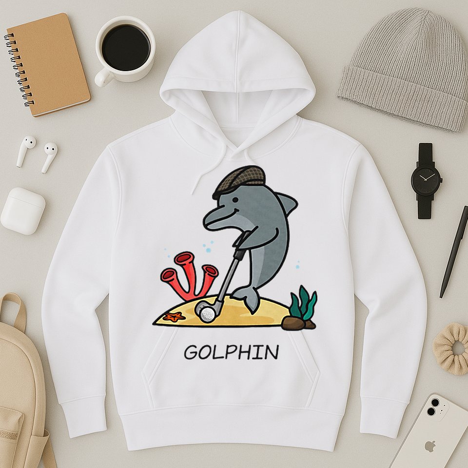 Funny Golphin Quote Golf Cool Dolphin Hoodie