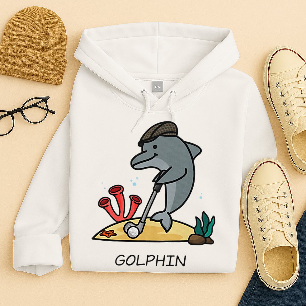 Funny Golphin Quote Golf Cool Dolphin Hoodie