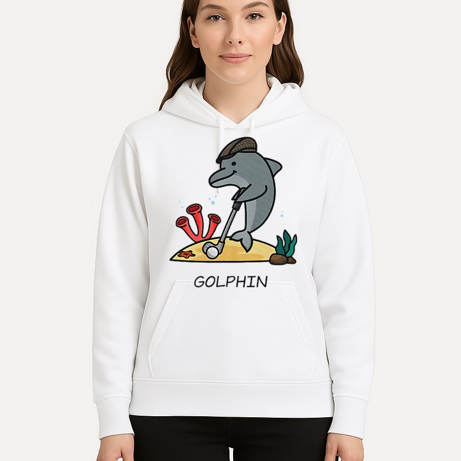 Funny Golphin Quote Golf Cool Dolphin Hoodie