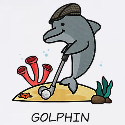 Funny Golphin Quote Golf Cool Dolphin T-Shirt
