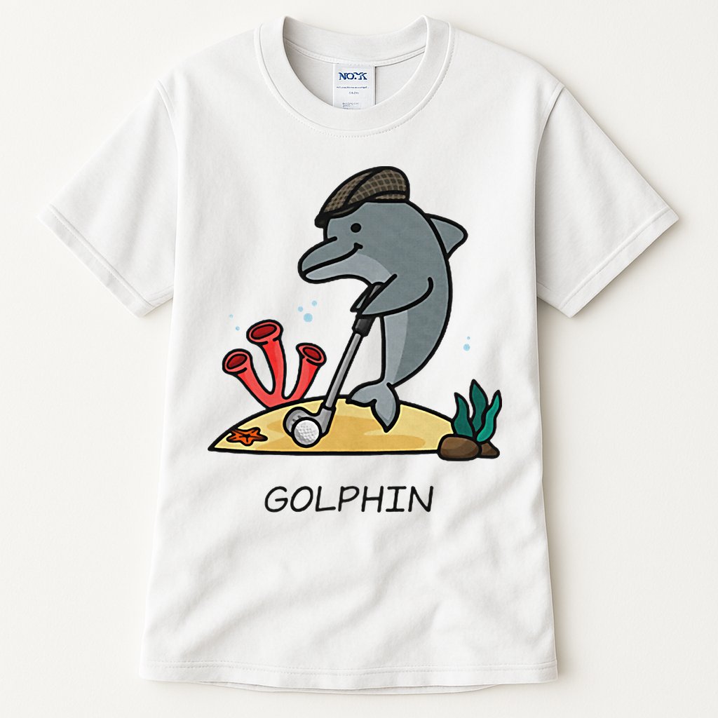 Funny Golphin Quote Golf Cool Dolphin Tall T-Shirt