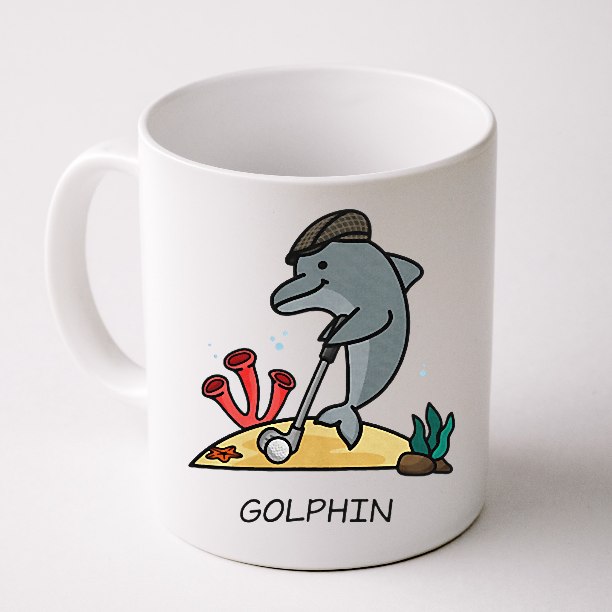 Funny Golphin Quote Golf Cool Dolphin Mug