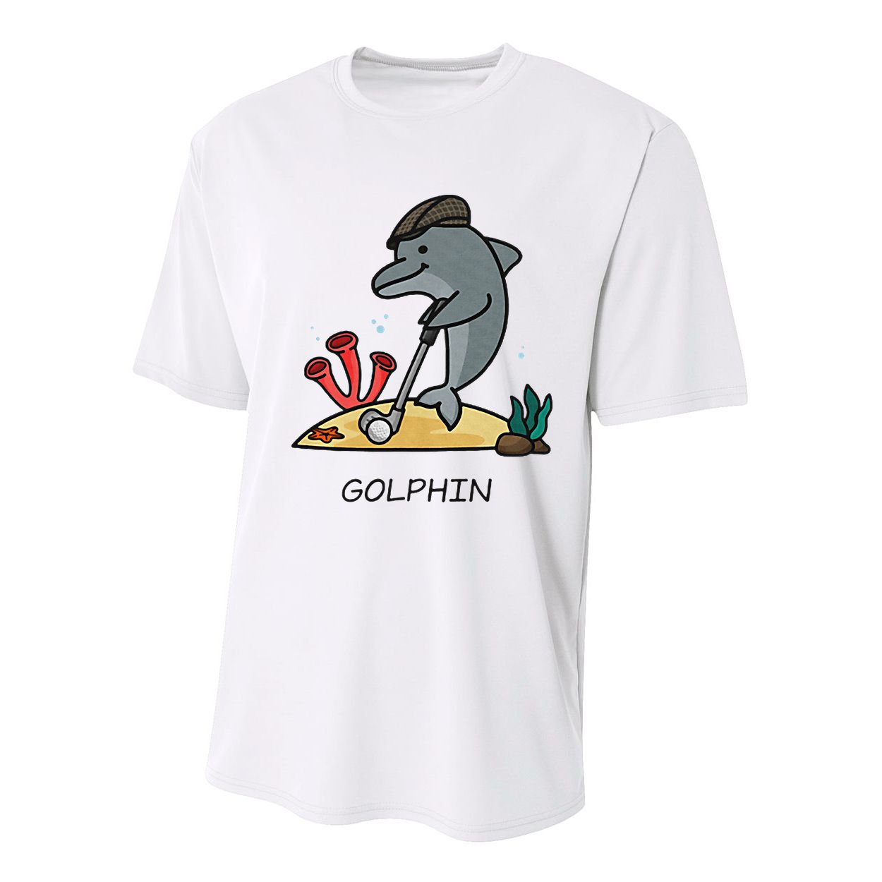 Funny Golphin Quote Golf Cool Dolphin Youth Performance Sprint T-Shirt
