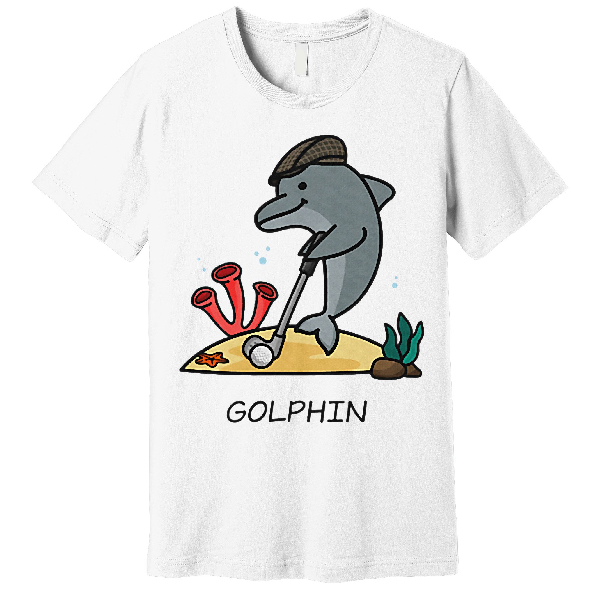 Funny Golphin Quote Golf Cool Dolphin Premium T-Shirt