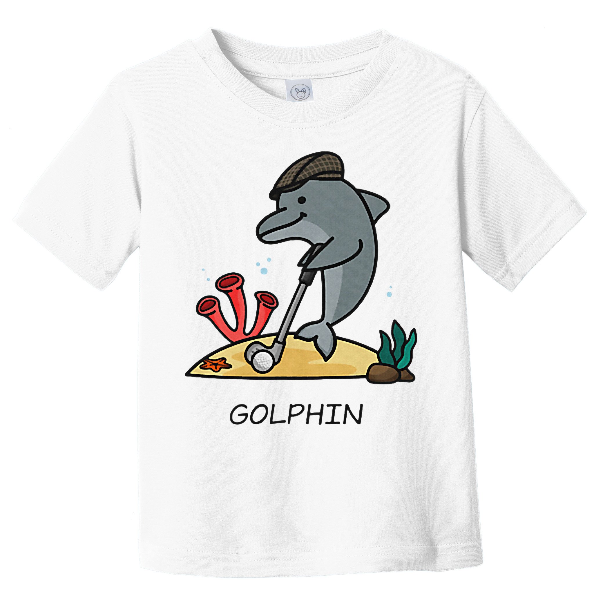 Funny Golphin Quote Golf Cool Dolphin Toddler T-Shirt