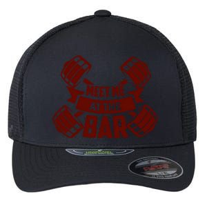 Funny Gym Quote Meet Me At The Bar Gift Flexfit Unipanel Trucker Cap