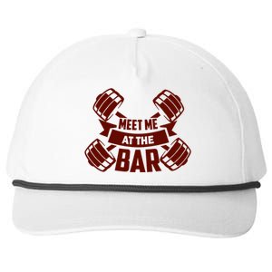 Funny Gym Quote Meet Me At The Bar Gift Snapback Five-Panel Rope Hat