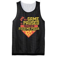 Funny Gamer Quote Outfit For A Lover Of Pizza And Videogames Mesh Reversible Basketball Jersey Tank