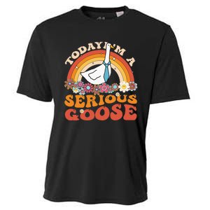 Funny Geese Quote Today IM A Serious Goose Women Cool Cooling Performance Crew T-Shirt