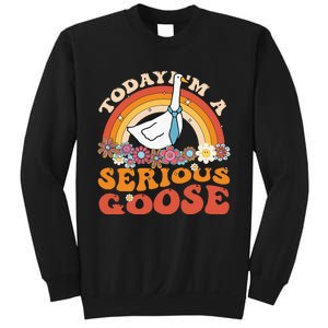 Funny Geese Quote Today IM A Serious Goose Women Cool Sweatshirt