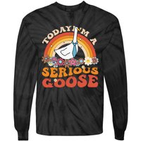 Funny Geese Quote Today IM A Serious Goose Women Cool Tie-Dye Long Sleeve Shirt