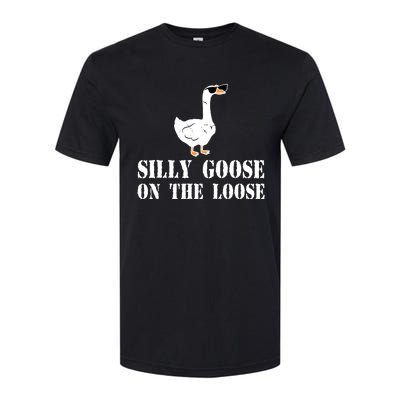 Funny Goose Quote Silly Goose On The Loose Softstyle CVC T-Shirt