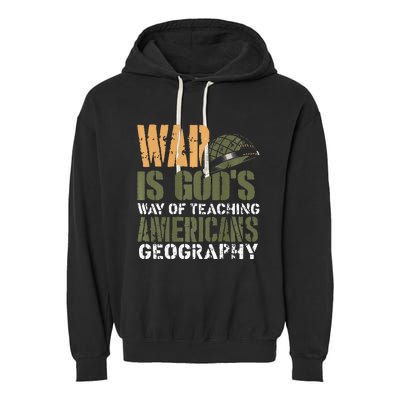 Funny Geography Quote Military Helmet Garment-Dyed Fleece Hoodie