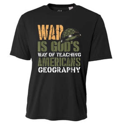 Funny Geography Quote Military Helmet Cooling Performance Crew T-Shirt