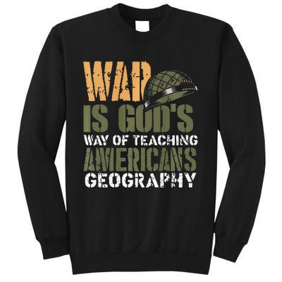 Funny Geography Quote Military Helmet Sweatshirt