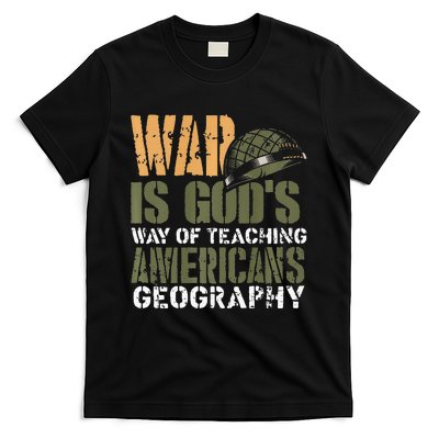 Funny Geography Quote Military Helmet T-Shirt