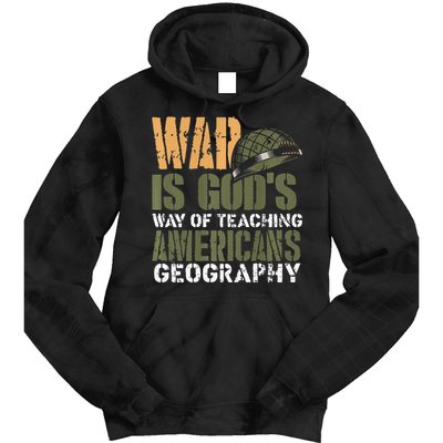 Funny Geography Quote Military Helmet Tie Dye Hoodie