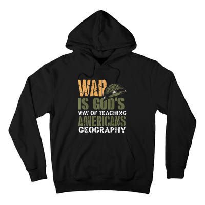 Funny Geography Quote Military Helmet Tall Hoodie