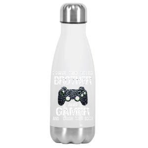 Funny Gamer Quote Video Games Gaming Boy Brother Teen Stainless Steel Insulated Water Bottle