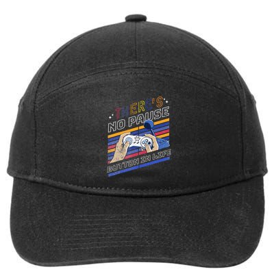 Funny Gamer Quote Motivational Retro Video Gaming Classic 7-Panel Snapback Hat