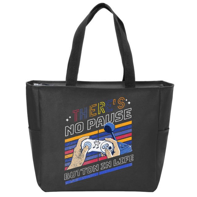 Funny Gamer Quote Motivational Retro Video Gaming Classic Zip Tote Bag
