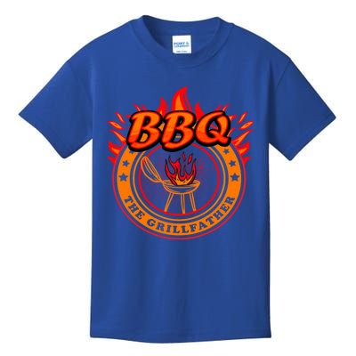 Funny Grillfather Quote The Grillfather Bbq Cool For Father Funny Gift Kids T-Shirt