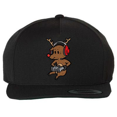 Festive Gaming Reindeer Level Up Your Christmas Wool Snapback Cap