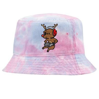 Festive Gaming Reindeer Level Up Your Christmas Tie-Dyed Bucket Hat