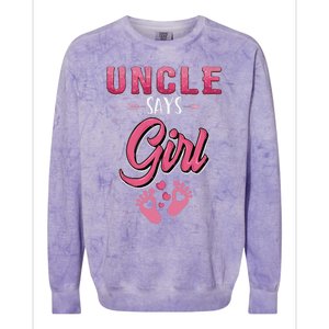 funny Gender reveal Uncle baby matching family set Colorblast Crewneck Sweatshirt