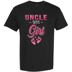 funny Gender reveal Uncle baby matching family set Garment-Dyed Heavyweight T-Shirt