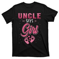 funny Gender reveal Uncle baby matching family set T-Shirt