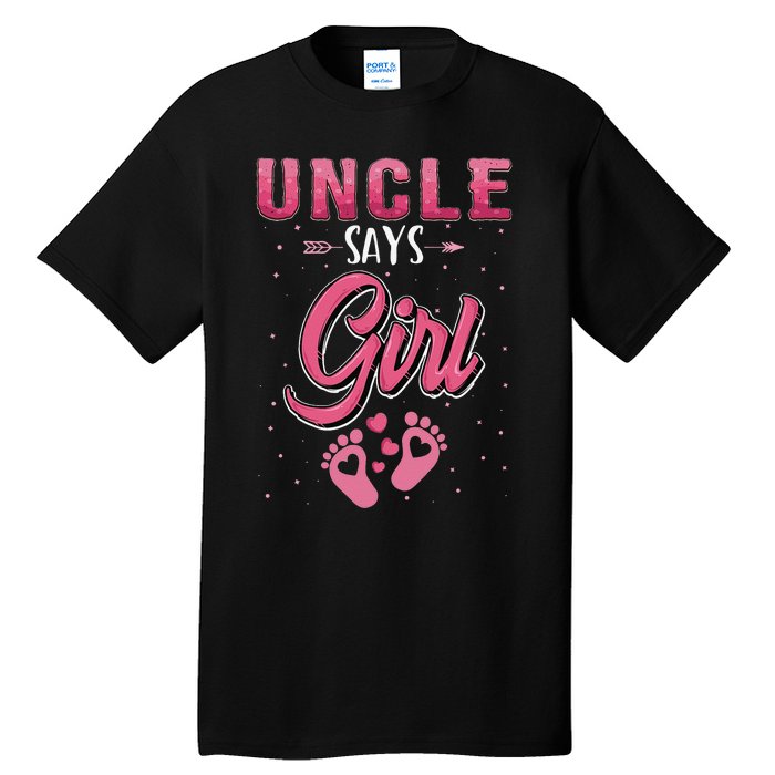 funny Gender reveal Uncle baby matching family set Tall T-Shirt