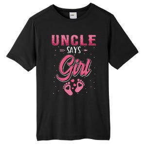 funny Gender reveal Uncle baby matching family set Tall Fusion ChromaSoft Performance T-Shirt