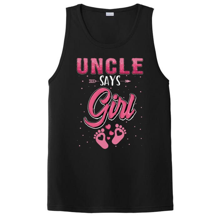 funny Gender reveal Uncle baby matching family set PosiCharge Competitor Tank