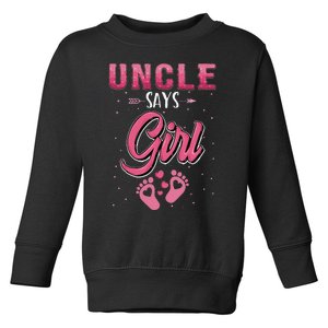 funny Gender reveal Uncle baby matching family set Toddler Sweatshirt