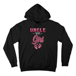 funny Gender reveal Uncle baby matching family set Tall Hoodie