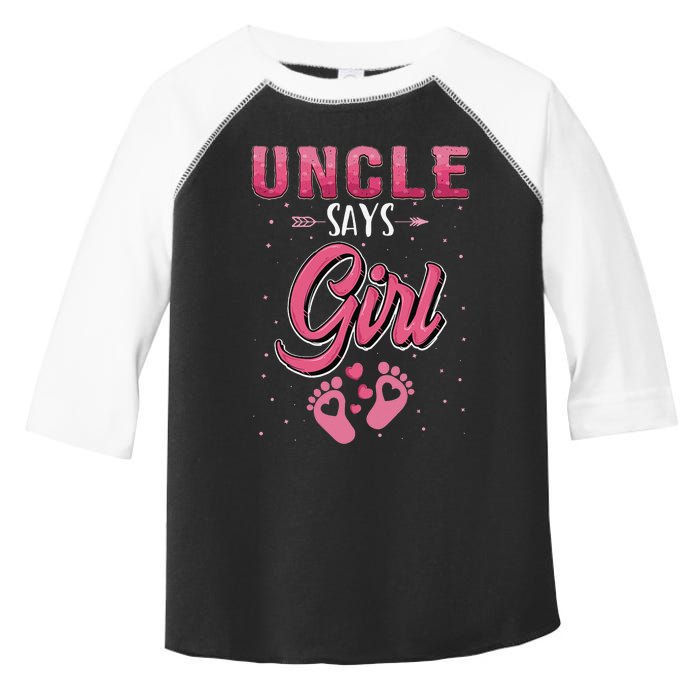 funny Gender reveal Uncle baby matching family set Toddler Fine Jersey T-Shirt