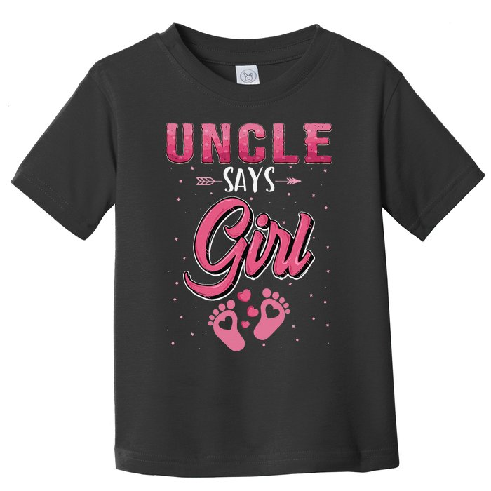 funny Gender reveal Uncle baby matching family set Toddler T-Shirt