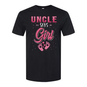 funny Gender reveal Uncle baby matching family set Softstyle CVC T-Shirt