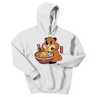 Funny Groundhog Ramen Noodles Kids Hoodie